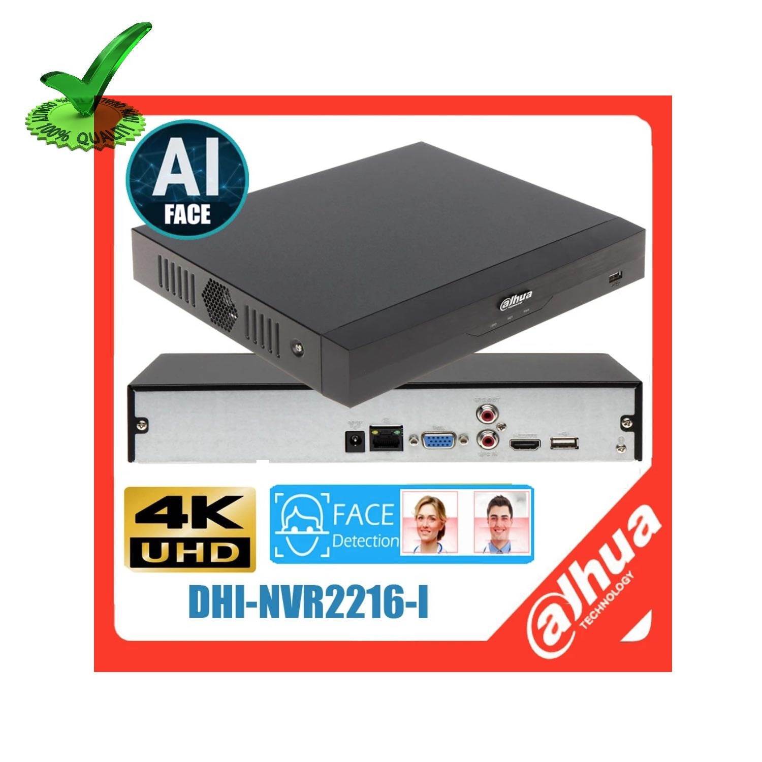 Dahua DHI-NVR2216-I 16ch 1U WizSense Network Video Recorder Dahua DHI-NVR2216-I 16ch 1U WizSense Network Video Recorder